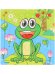 Деревянная пазл-рамка (15х15х0,5 см) "Лягушка" (9 элементов) ( Арт. ИД-0125)