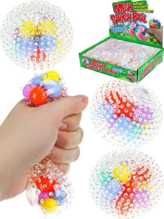 Антистресс-мялка 6 см ( микс, 12 шт. в шоу-боксе внутри с шар.) ( Арт. ИК-9074) кратно 12