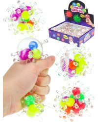 Антистресс-мялка  6 см ( микс, 12 шт. в шоу-боксе,внутри с шар.) ( Арт. ИК-9076) кратно 12