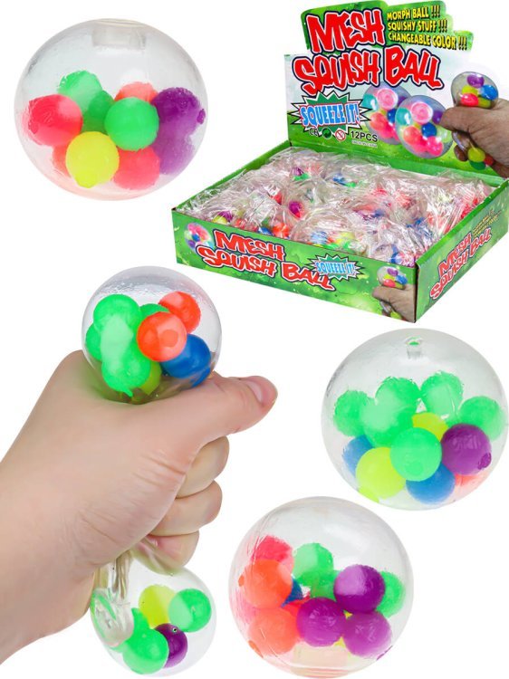Антистресс-мялка 6 см ( микс, 12 шт. в шоу-боксе внутри с шар.) ( Арт. ИК-9073) кратно 12