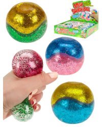 Антистресс-мялка 6 см ( микс, 12 шт. в шоу-боксе,с блест., внутри с шар.) ( Арт. ИК-9077) кратно 12