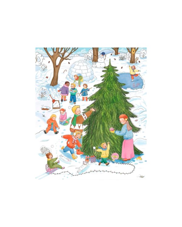 Конни и Якоб наряжают ёлку. Адвент-календарь для малышей