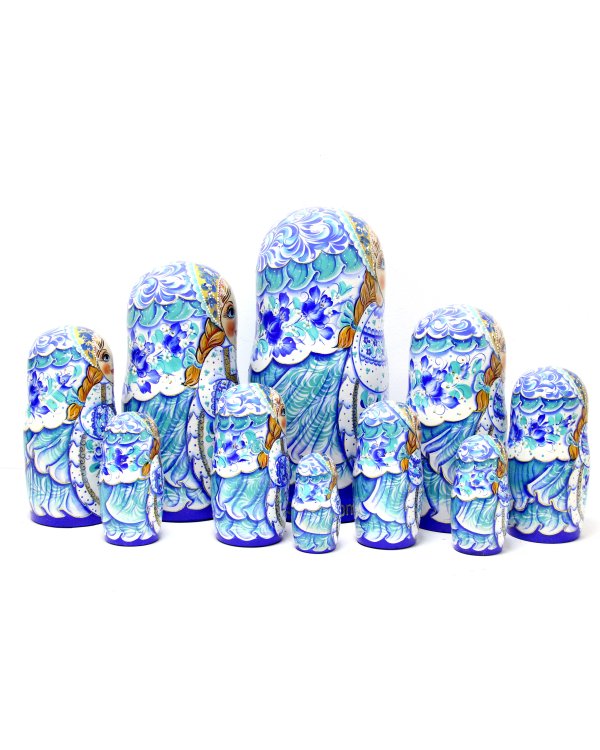 Матрешка С гжельским орнаментом 10м48см