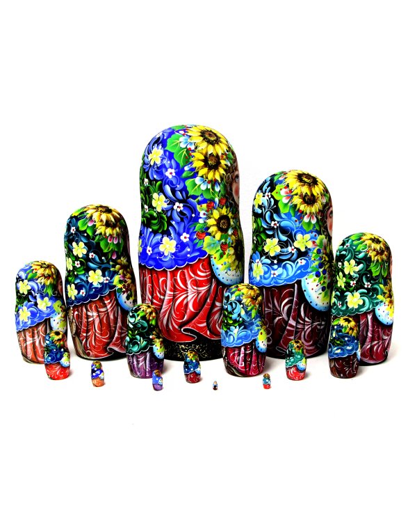 Матрешка Подсолнухи 15м 33см