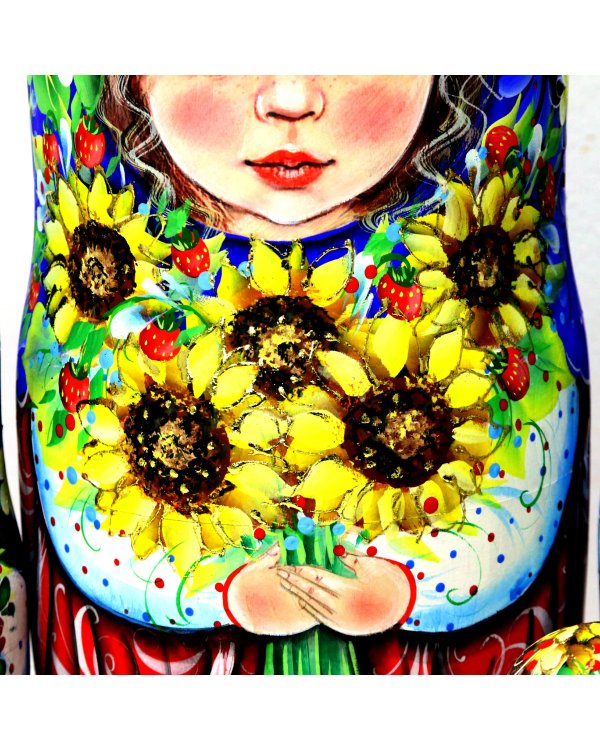 Матрешка Подсолнухи 15м 33см