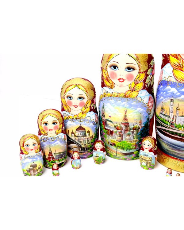 Матрешка Москва бордовая 20м35