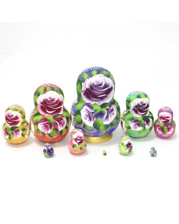 Матрешка Музыкальные инструменты (балалайка, синяя) 10 м 13 см