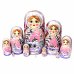 Матрешка Зима пейзаж (сиреневая) 10м 25см