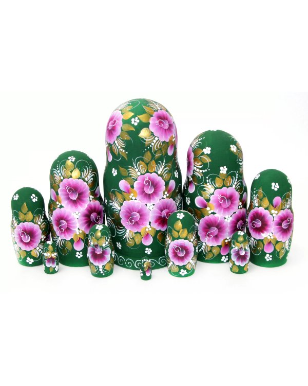 Матрешка Пейзаж (зеленая) 10м 25см