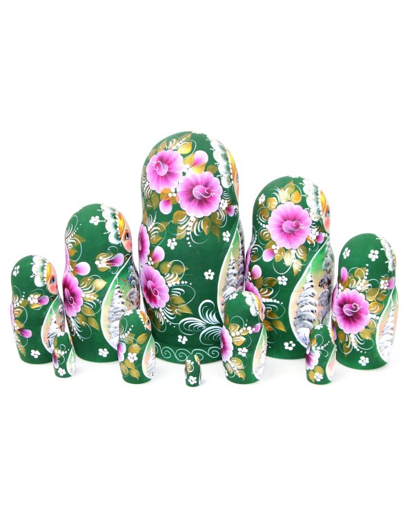 Матрешка Пейзаж (зеленая) 10м 25см