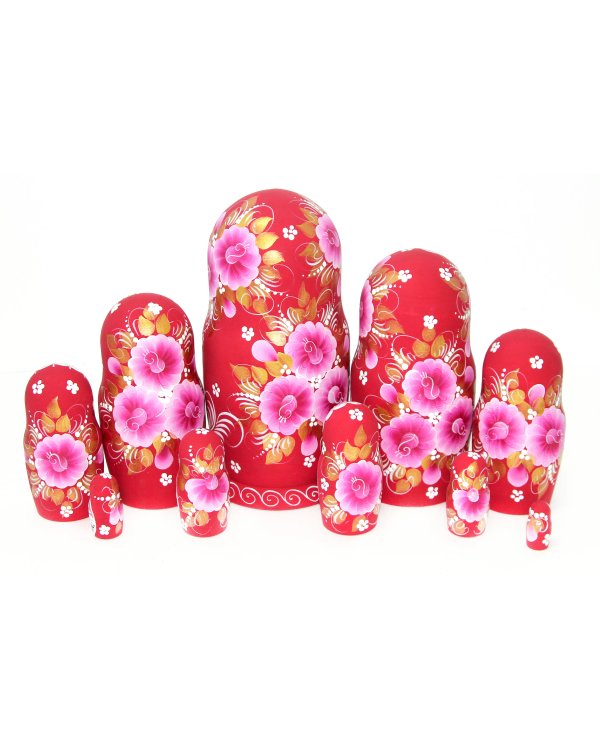 Матрешка Пейзаж (бордовая) 10м 25см