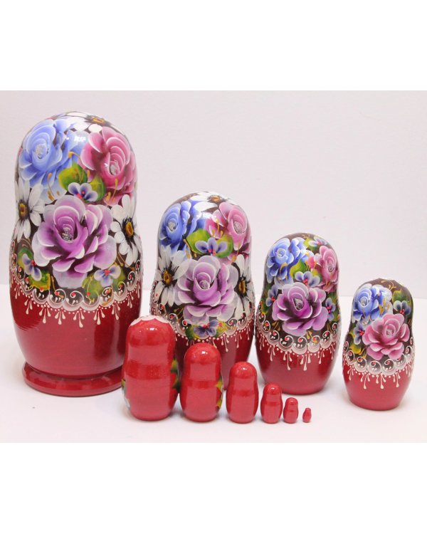 Матрешка Роза ВП красная 10м25