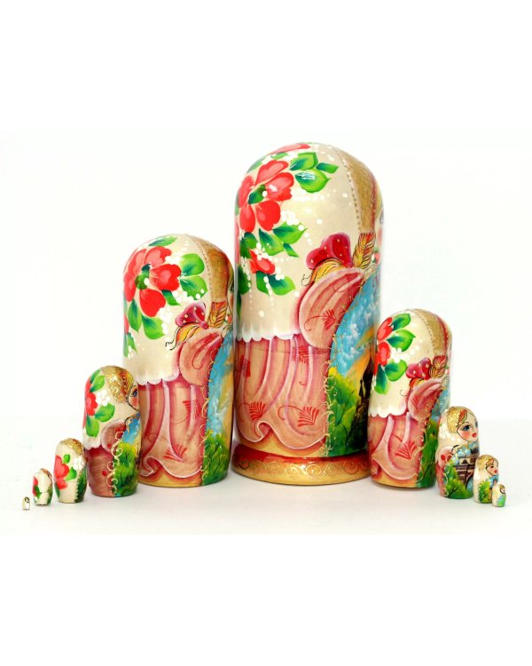 Матрешка Москва белая 10м25