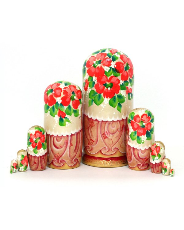 Матрешка Москва белая 10м25