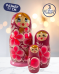 Матрешка Вишенка алая 3 в 1, 11 см - K55