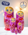Матрешка Раиса красная 5 в 1, 14 см - K22