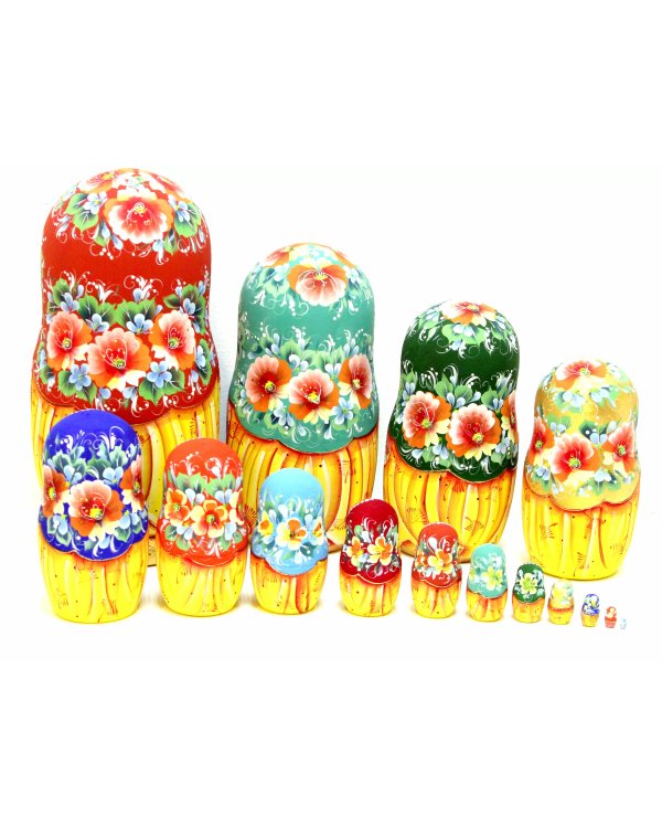 Матрешка Москва разноцветная 15м 33см