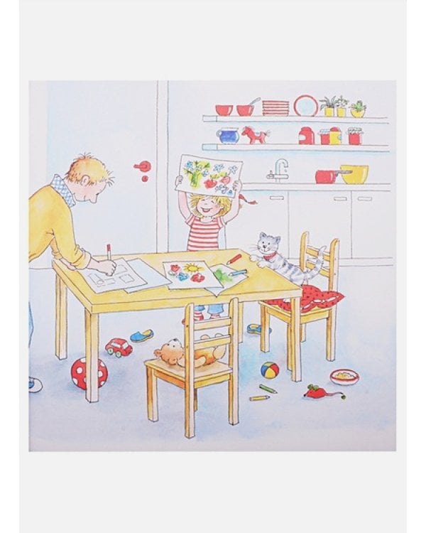 Конни помогает папе