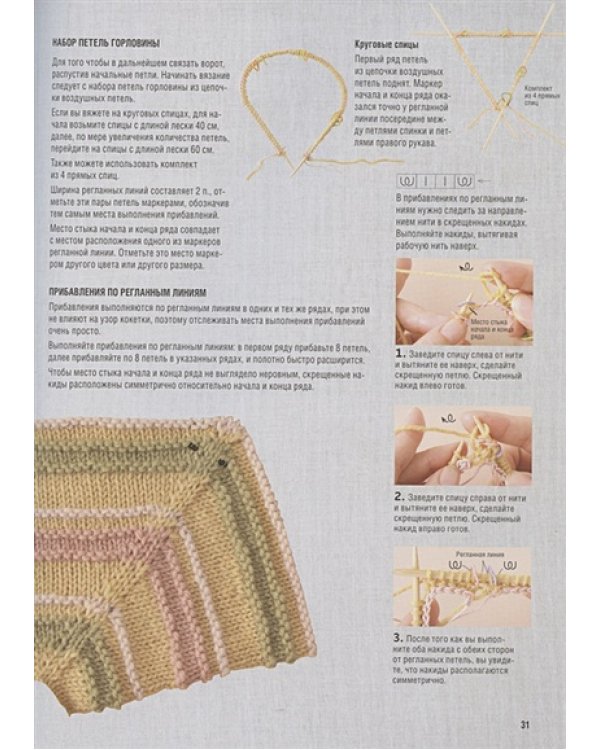 Японские свитеры,пуловеры и кардиганы без швов.Вяжем от горловины