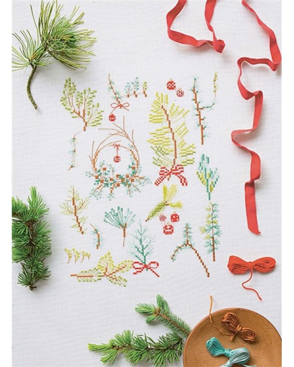 Французская вышивка крестом.Волшебное Рождество Элен ле Берр.20 крупных схем