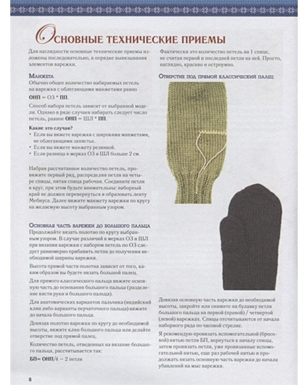 Варежки:Вяжем спицами и крючком:10 лучших техник