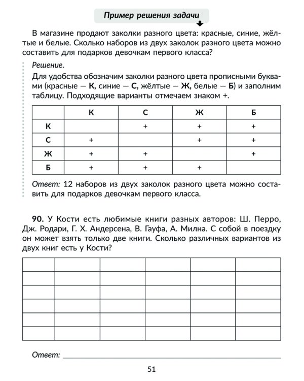 Решаем задачи на движение, геометрические и комбинаторные: С чертежами, решениями, подсказками и ответами. 3-4 кл