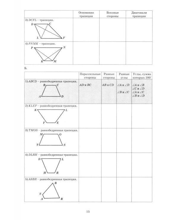 Геометрия 8 кл. Тетрадь-тренажер: Учебное псобие