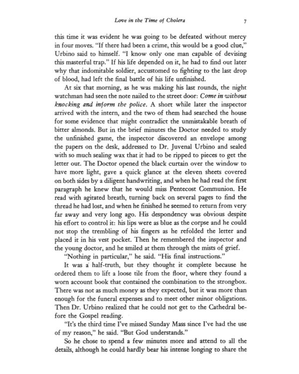 Love In The Time Of Cholera