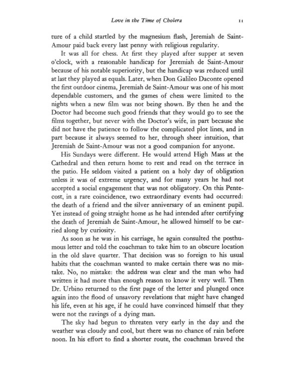 Love In The Time Of Cholera