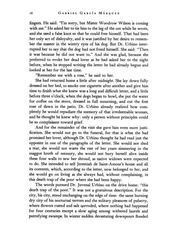 Love In The Time Of Cholera