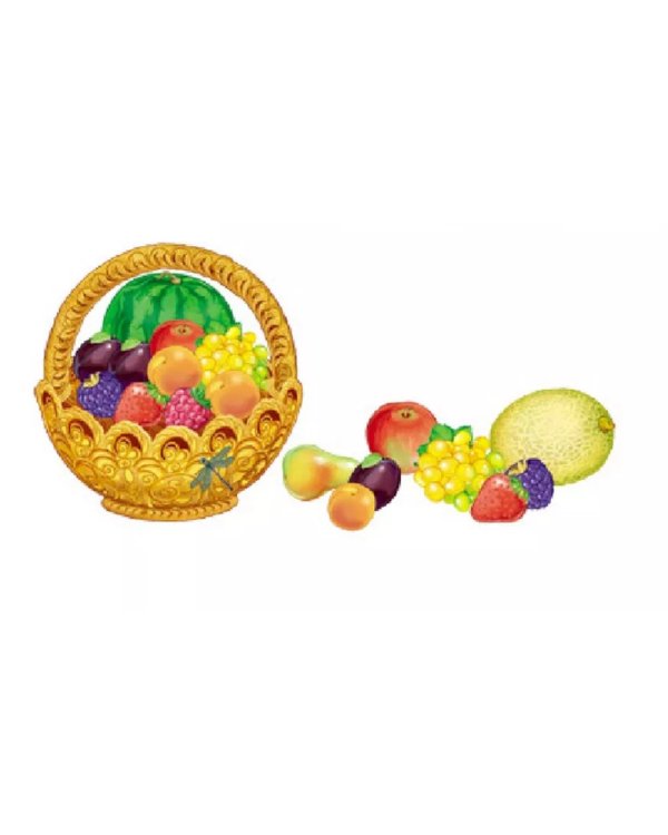 Комплект. Собери корзинку с овощами и фруктами. Дидактический набор (64 карточки)