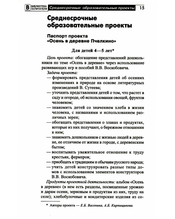 Развивающие игры В.В. Воскобовича в проектной деятельности дошкольников: методическое пособие
