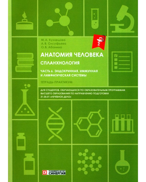 Анатомия человека: Спланхнология Ч. 6: Эндокринная система, иммунная и лимфатическая системы: Тетрадь-практикум