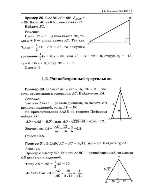 Математика. Подготовка к ЕГЭ. Планиметрия.Векторы. Стереометрия: разбор заданий: 10-11 кл: профильный уровень