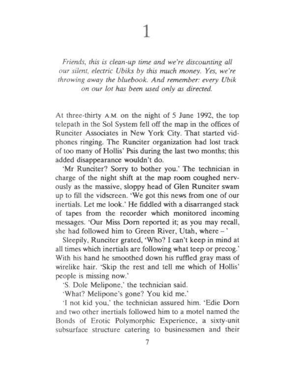 Ubik (S.F. Masterworks)