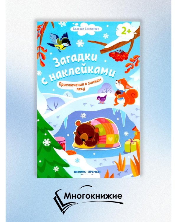 Приключения в зимнем лесу 2+. Книжка с наклейками