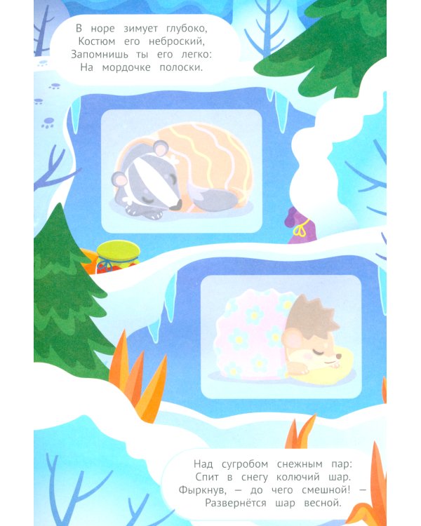 Приключения в зимнем лесу 2+. Книжка с наклейками