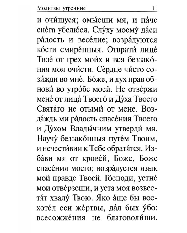 Православный молитвослов крупным шрифтом на каждый день и час с раздельными канонами
