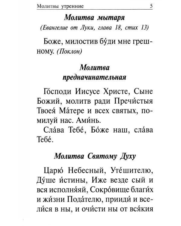 Православный молитвослов крупным шрифтом на каждый день и час с раздельными канонами