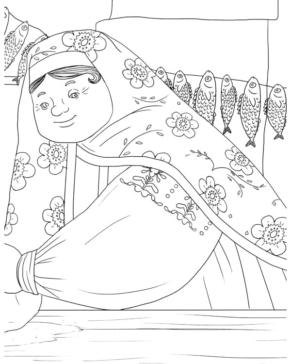 Колобок: русская народная сказка: раскраска