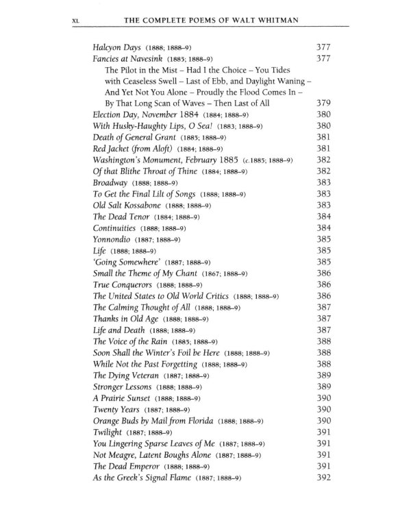 The Complete Poems of Walt Whitman