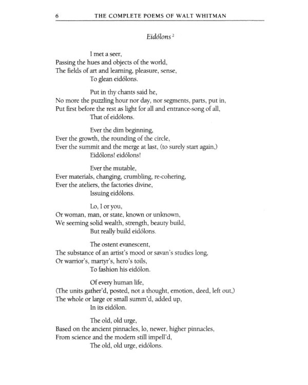 The Complete Poems of Walt Whitman