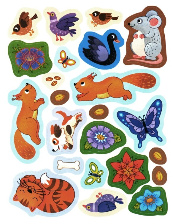 Обитатели города: книжка с наклейками. 2-е изд