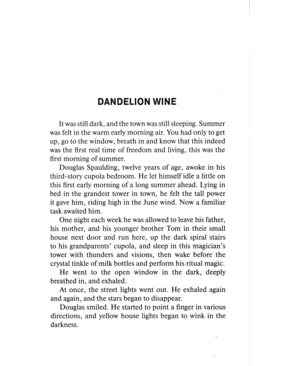 Dandelion Wine = Вино из одуванчиков: книга для чтения на англ.яз. Уровень В1