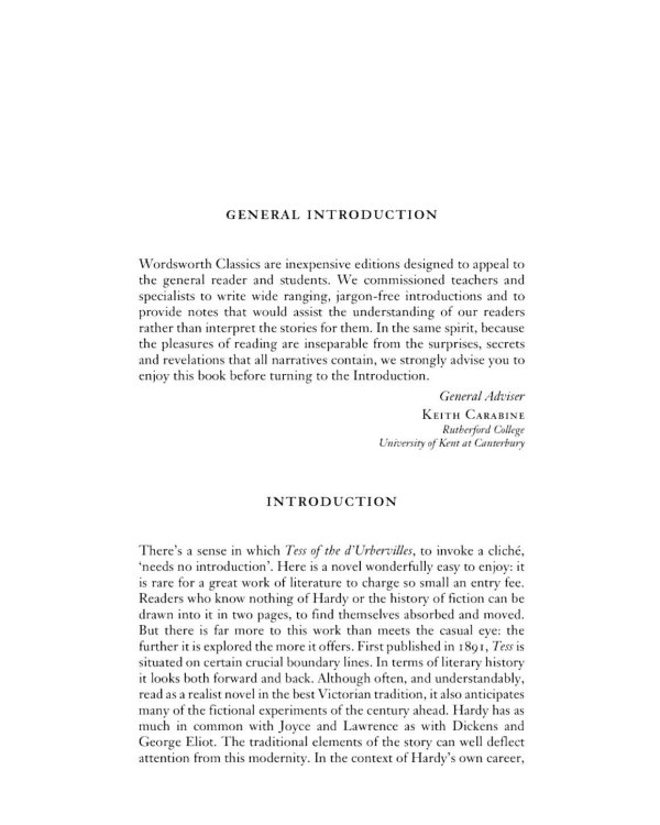 Tess of the d’Urbervilles