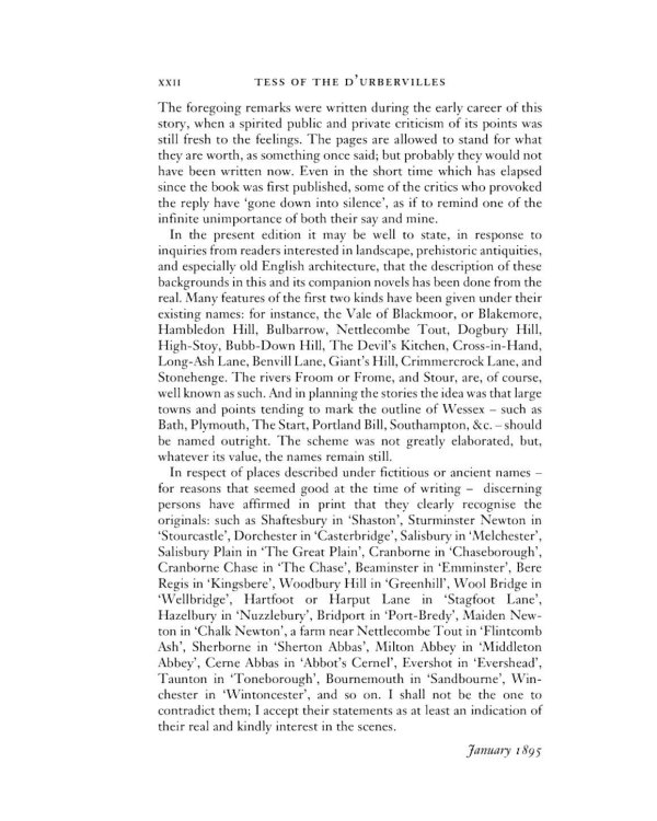 Tess of the d’Urbervilles