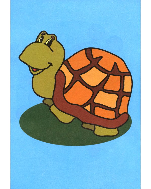 Посмотри и раскрась. Зайка