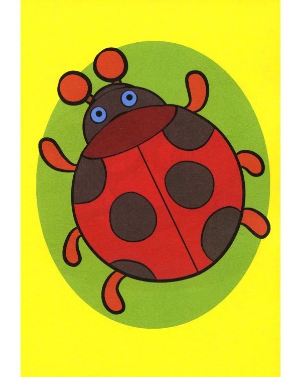 Посмотри и раскрась. Зайка