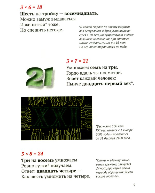 Таблица умножения в стихах