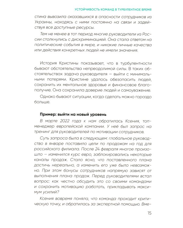 Устойчивость команд в турбулентное время